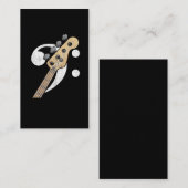 バスクレフ、 音符記号ギターベースプレーヤミュージシャン 名刺 (正面/裏面)