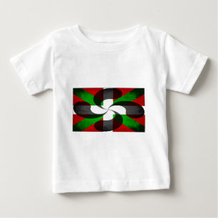 バスク国旗とクロス ベビーTシャツ