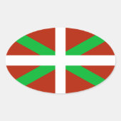 バスク国旗のイクリナのステッカー 楕円形シール (正面)