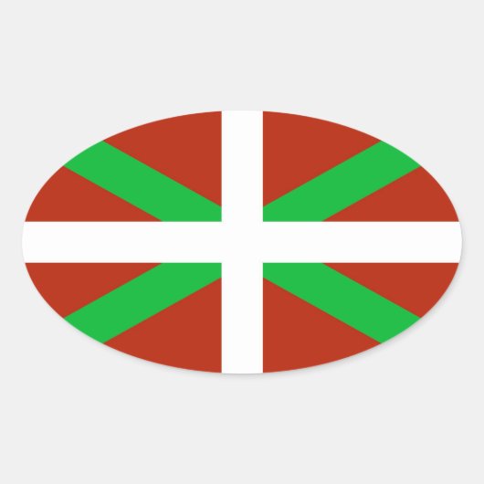 バスク国旗のイクリナのステッカー 楕円形シール (正面)