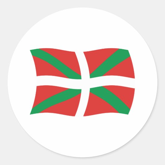 バスク国旗のステッカー ラウンドシール (正面)