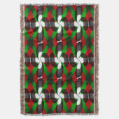 バスク国旗のパターン（の模様が）あるブランケット スローブランケット (正面縦)