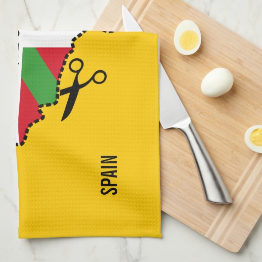 バスク国旗イクリニャ、バスクの国からの独立。 キッチンタオル (四つ折り)