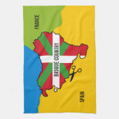 バスク国旗イクリニャ、バスクの国からの独立。 キッチンタオル (縦)