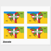 バスク国旗イクリニャ、バスクの国からの独立。 長方形シール (シート)