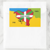 バスク国旗イクリニャ、バスクの国からの独立。 長方形シール (バッグ)