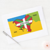 バスク国旗イクリニャ、バスクの国からの独立。 長方形シール (封筒)