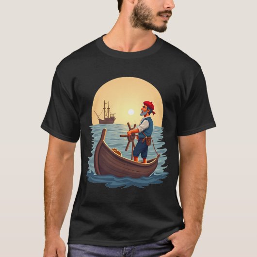バスク地方の漁師 Arrantzale Basque Fisherman デザイン Tシャツ (正面)