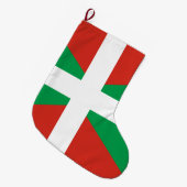 バスク州旗 ラージクリスマスストッキング (正面 (吊り時))