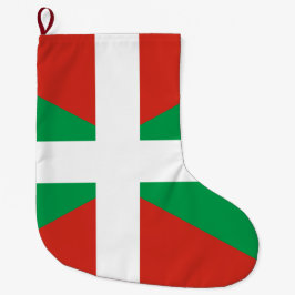 バスク州旗 ラージクリスマスストッキング