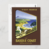 バスク海岸旅行ポスター ポストカード (正面/裏面)