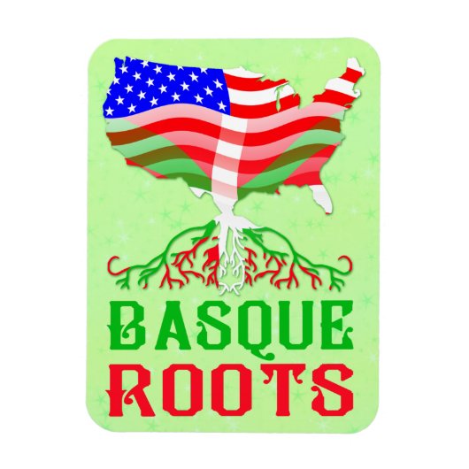 バスク系アメリカ人ルーツ マグネット (縦)