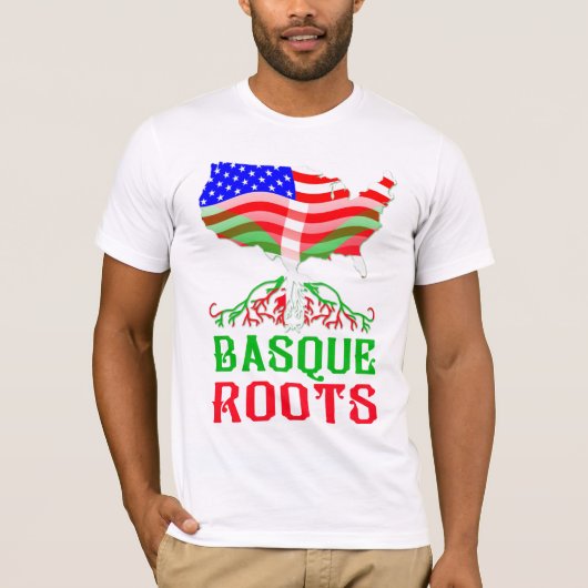 バスク系アメリカ人ルーツ Tシャツ (正面)