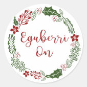 バスク・エグベリのメリークリスマス ラウンドシール (正面)