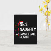 バスケいけなットプレーおもしろいヤーのクリスマスリスト カード (黄色い花)