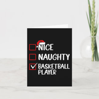 バスケいけなットプレーおもしろいヤーのクリスマスリスト カード