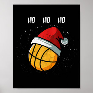 バスケおもしろいットクリスマスサンタハットバスケPl ポスター