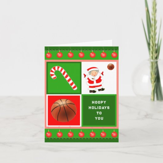 バスケおもしろいットクリスマス シーズンカード (正面)