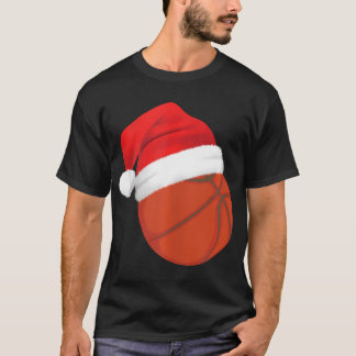 バスケおもしろいットコーチプレーヤークリスマスクリスマス穴 Tシャツ