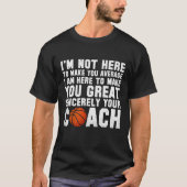 バスケおもしろいットコーチ Tシャツ (正面)