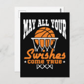 バスケおもしろいットボールが本当に飲み込め来るか ポストカード (正面/裏面)