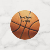 バスケおもしろいットボールは早く撃たない。 コンフェッティ (スモール正面)