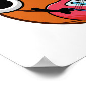 バスケおもしろいットボールミュージックパン ポスター (角)