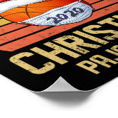 バスケおもしろいットメリークリスマスシャツ検疫 ポスター (角)