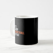 バスケが好きな人のための Eat Sleep Basketball Repeat コーヒーマグカップ (正面左)