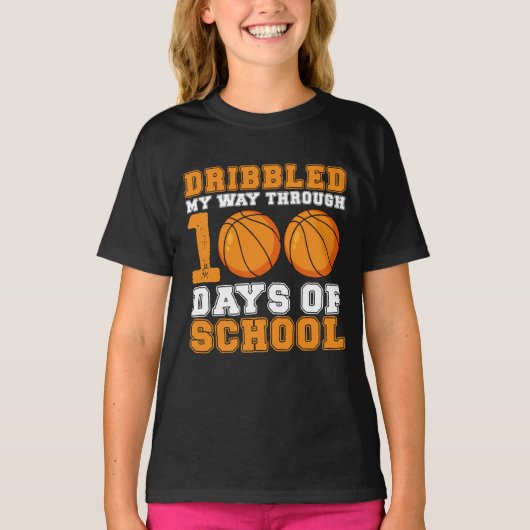 バスケで100日を乗り切った Tシャツ (正面)
