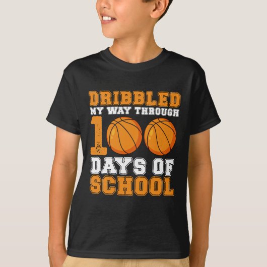 バスケで100日間乗り切った Tシャツ (正面)