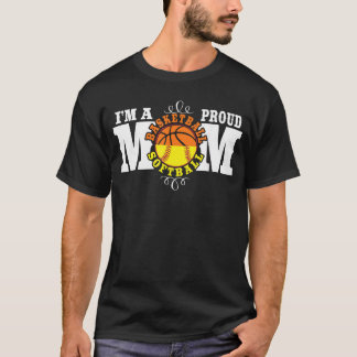 バスケとソフトボールのママです プライド高き母 Tシャツ