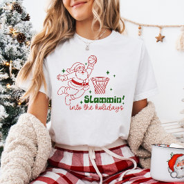 バスケのクリスマスTシャツ ホリデーシーズンをスラムダンク Tシャツ