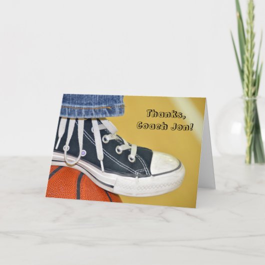 バスケのコーチありがとう サンキューカード (正面)