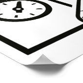 バスケのコーチのホイッスルストップウォッチ ポスター (角)