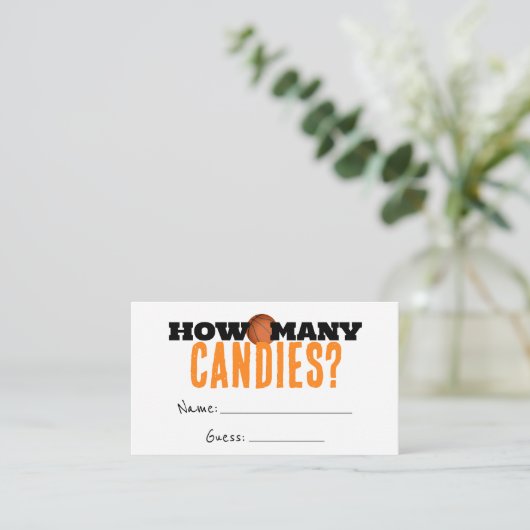 バスケのシャワーキャンディーの数は推測カード エンクロージャーカード (スタンド正面)