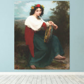 バスケのタンブールを持つイタリア人女性 (1872) キャンバスプリント (インサイチュ (ウッドフロア))