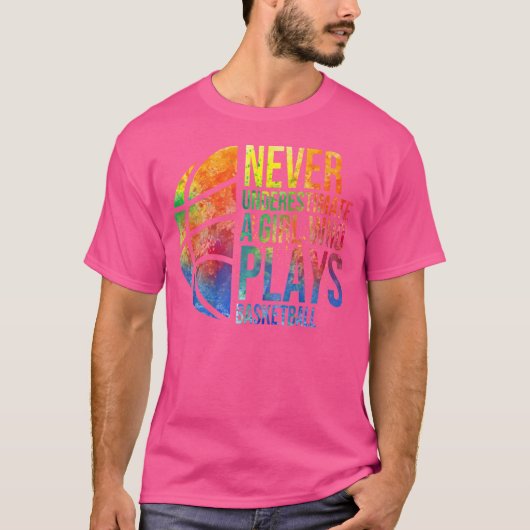 バスケの女の子は決してBの女の遊子を過小評価しない Tシャツ (正面)