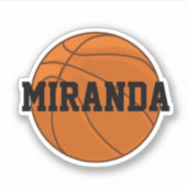 バスケカスタムットボールシール シール (正面)