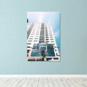 バスケカッコいいットフープ キャンバスプリント (インサイチュ (ウッドフロア))