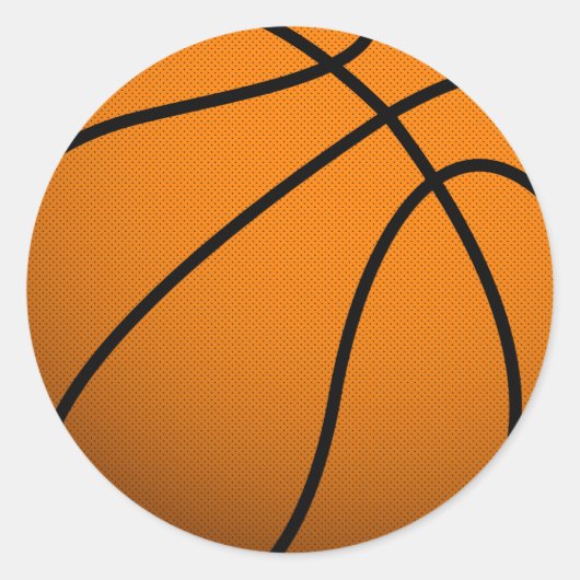 バスケカッコいいットボーカスタムルとスポーツBボール ラウンドシール (正面)