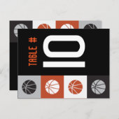 バスケカッコいいットボールバー（ユダヤ教の）バル・ミツバーテーブル座席カード ポストカード (正面/裏面)