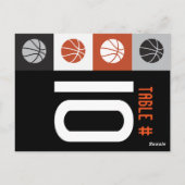 バスケカッコいいットボールバー（ユダヤ教の）バル・ミツバーテーブル座席カード ポストカード (裏面)