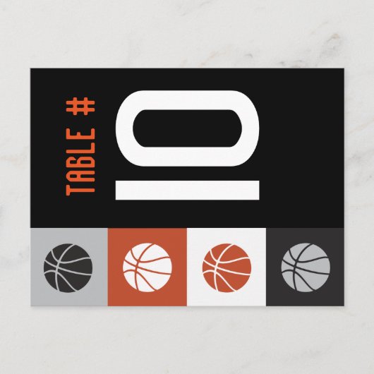 バスケカッコいいットボールバー（ユダヤ教の）バル・ミツバーテーブル座席カード ポストカード (正面)
