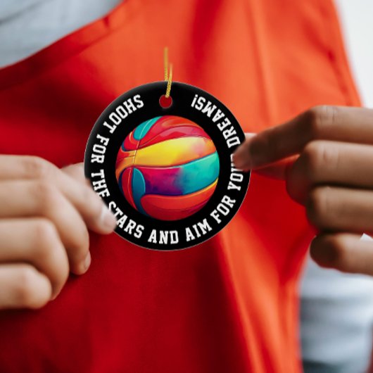 バスケカラフルットブラックスラムダンクプレーヤーメダル セラミックオーナメント