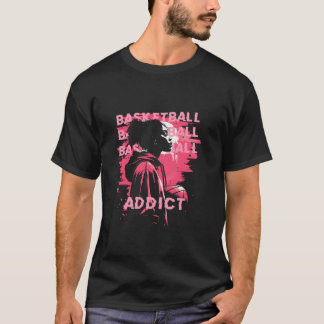 バスケクールットグラフィティスタイルイラストレーショングラフ Tシャツ