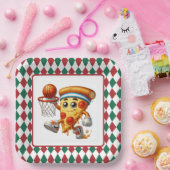 バスケクールットピザパーティー ペーパープレート (パーティー)