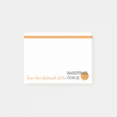 バスケッおもしろいトコーチ文字テンプレートのクリップボード ポストイット (正面)