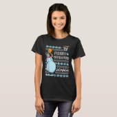 バスケッおもしろいトバスケットクリスマス引用文スメリーウィシュマスマ Tシャツ (正面フル)