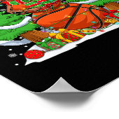 バスケッおもしろいトボールボール雪だるまクリスマスツリーリュー ポスター (角)